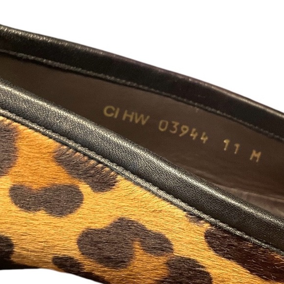 Stuart Weitzman Leopard Pony Hair Jewel Embellished Loafers | Size 11 $370 - Picture 7 of 7